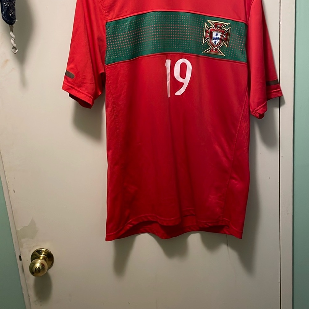 Red and Green Soccer Jersey